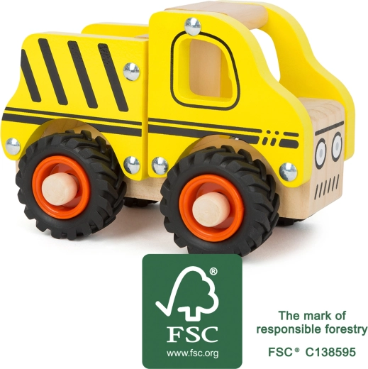 Small Foot Wooden Construction Vehicle