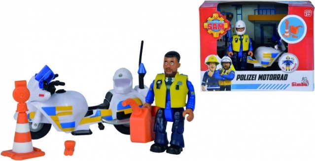 Politseinik Sam mootorratas figuuriga