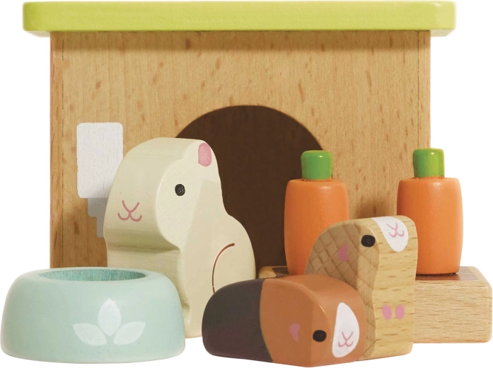 Wooden dollhouse animals – rabbit and guinea pigs Le Toy Van