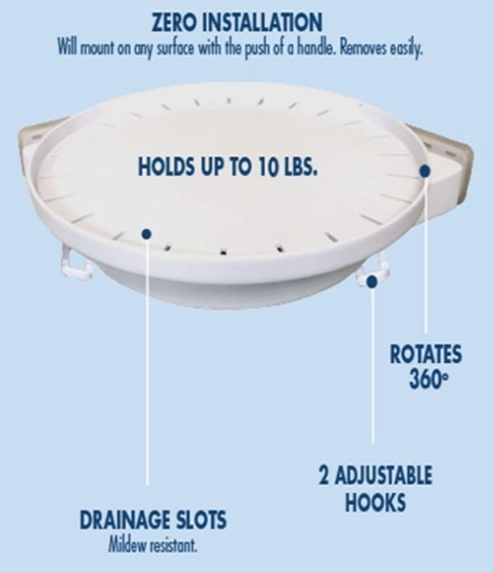 Pööratav nurgariiul konksudega