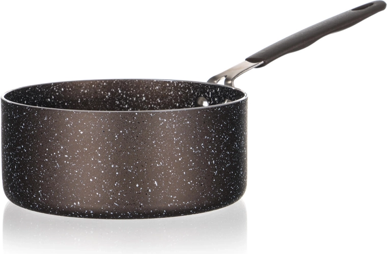 Mini kastrul Granite Brown mittenakkuva kattega 14 cm
