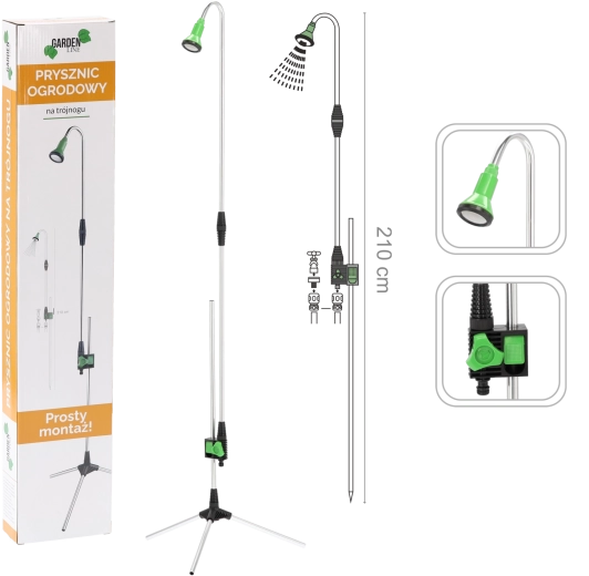 Garden shower on a tripod