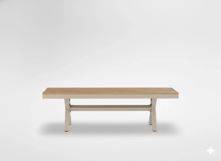 Beež alumiiniumist aialaudpink 150 × 36 × 47 cm
