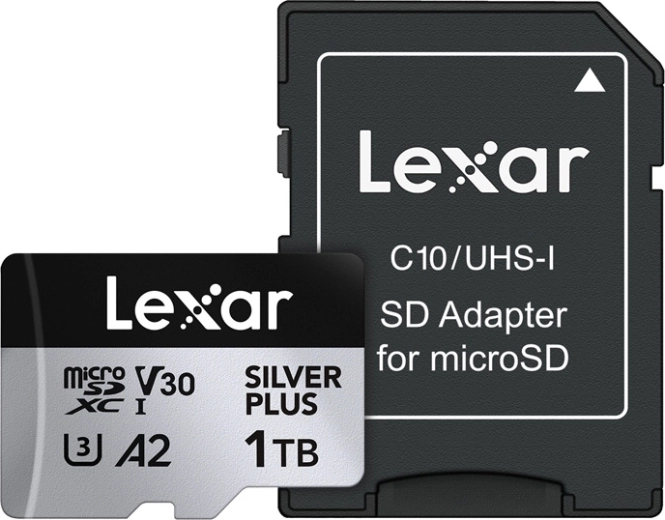 Lexar Silver Plus microSDXC 1 TB mälukaart SD-adapteriga
