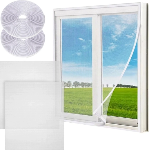 Aknasääskvõrkude komplekt 150 × 130 cm, valge, 2 tk