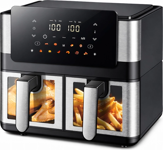 Kuumõhufritüür (air fryer) kahe korviga 8 l (4+4 l) 2000 W, 12 programmi