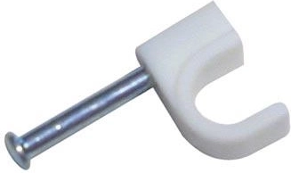 Ümmargused kaabliklambrid 4 mm, valged (50 tk) – blister
