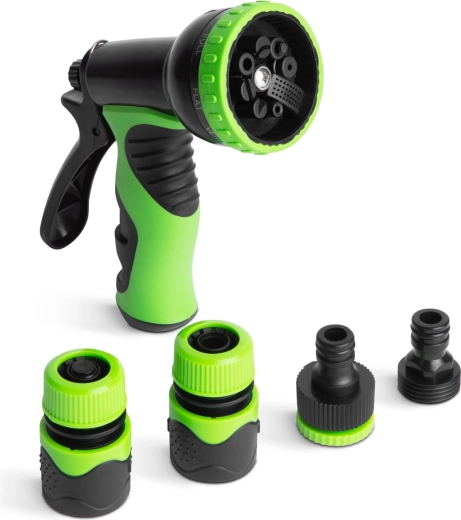 Garden Spray Gun Set with Quick Connectors, 5 Pieces