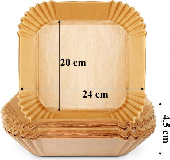 Paberist sisud kuumaõhufritüürile (Air Fryer) 20 × 20 cm, 100 tk