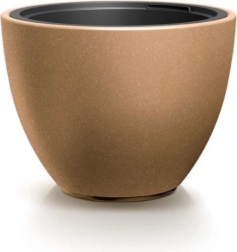 HEOS Eco Wood Planter with Insert, diameter 56.9 cm, color Naturo Eco