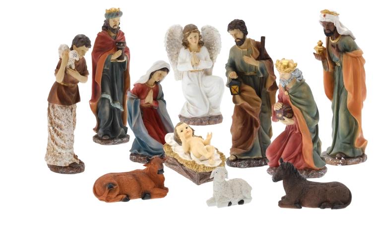 Nativity figurine set made of epoxy resin – 11 pieces (up to 46 cm)