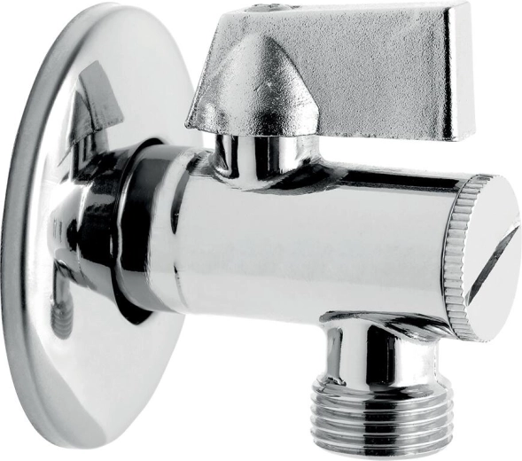Nurgaventiil filtriga 1/2" x 3/8" alumiiniumkangiga