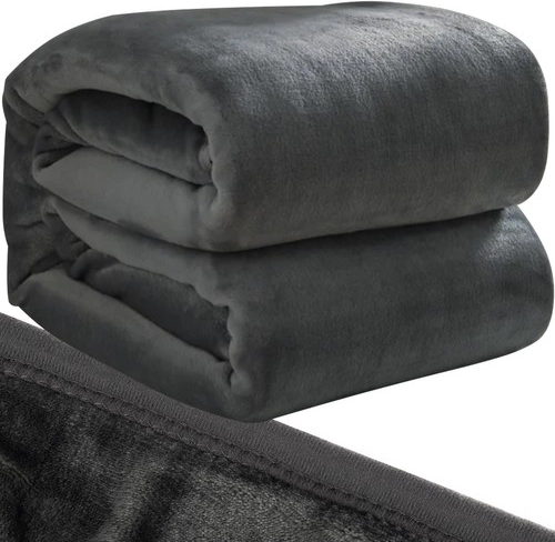 Pehme soe hall mikrofliisist pleed 160 × 200 cm RUHHY