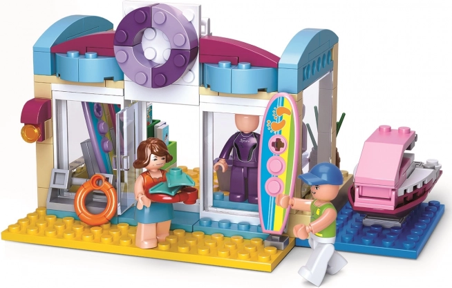Sluban Girl's Dream holiday water sports shop – building set