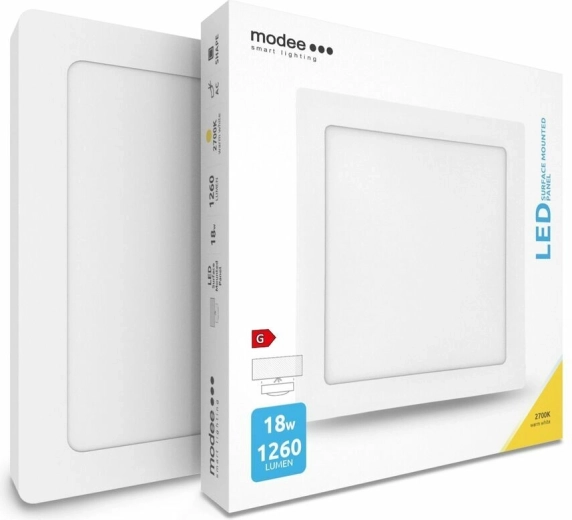 Modee LED-paneel ruudukujuline 18 W, 1260 lm, 225 × 225 mm, soe valge
