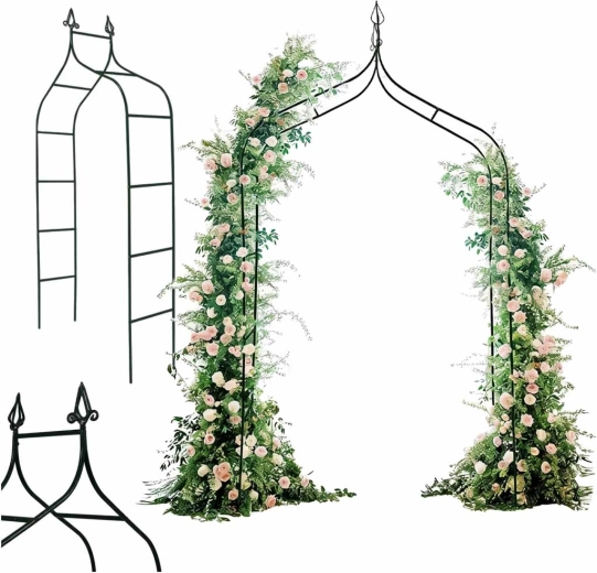 aedadele mõeldud metallist pergola ogadega ronitaimedele 265 cm