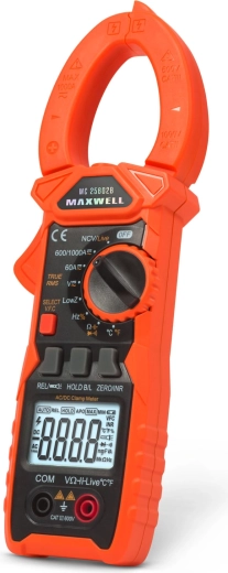 MAXWELL True RMS AC/DC Clamp Multimeter 1000 A with Work Light