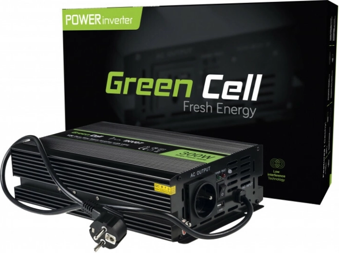 Pingeinverter UPS-funktsiooniga 300 W GREEN CELL INV07