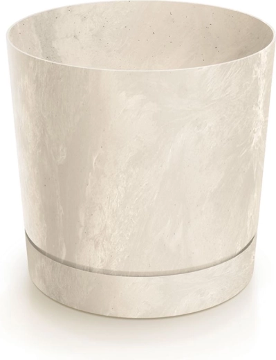 Kreemikas betoonefektiga lillepott TUBO P 14,8 cm