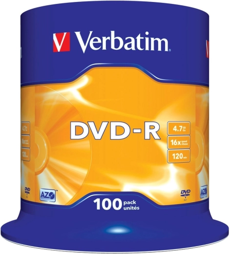 Verbatim DVD-R Matt Silver 4.7 GB 16x - 100 pieces