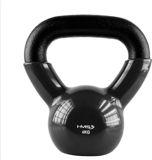 HMS kettlebell 4 kg vinüülkattega, must