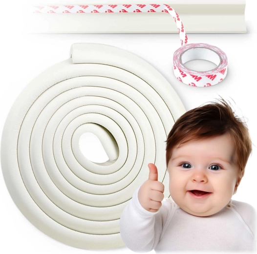 RICOKIDS Safety Foam Edge Protector, white, 6 m
