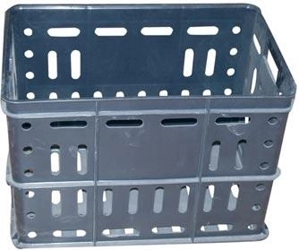 Kõrge plastkast 60 × 40 × 42 cm, must, kandevõime 30 kg