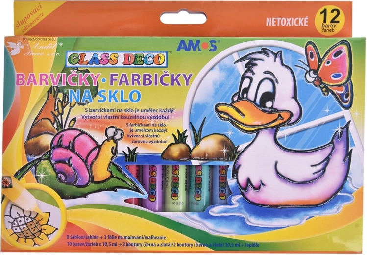 Glass Paints, Set of 12 (10.5 ml)