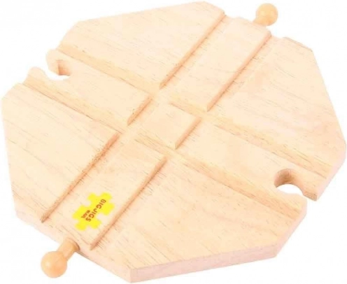 Bigjigs Rail puidust rongiradade ristmik