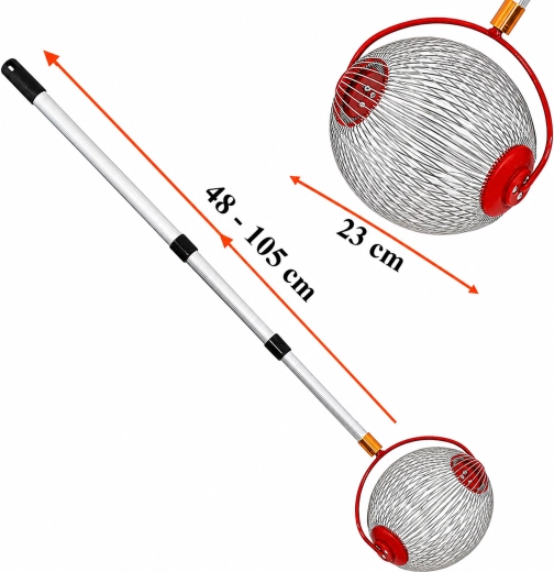 Teleskoopiline pähklite, pallide ja puuviljade korjaja 48–105 cm – 1 tk