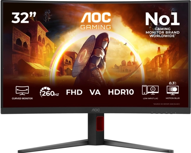 AOC Gaming kumer mängurimonitor C32G4Z 31,5" VA 260 Hz