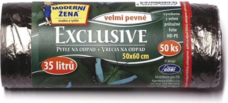 Eksklusiivsed prügikotid 35 l, mustad, 50 tk