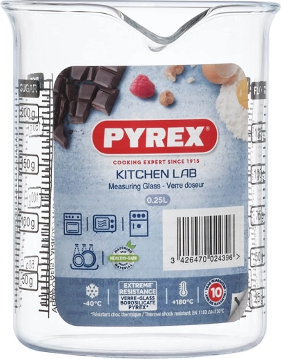 Klaasist mõõdutops PYREX 0,25 l