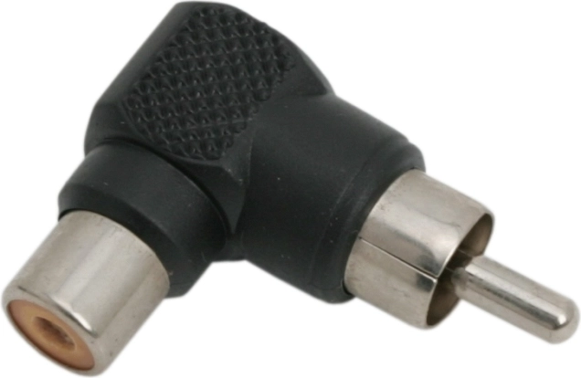 RCA 90° nurkliitmik, must
