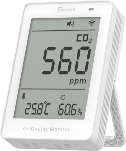 Sonoff AirGuard CO2 – Wi‑Fi LCD õhukvaliteedi mõõtja
