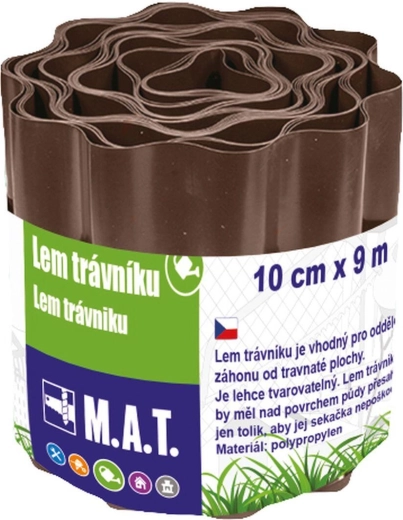Plastikust muruserv 10 cm x 9 m, pruun