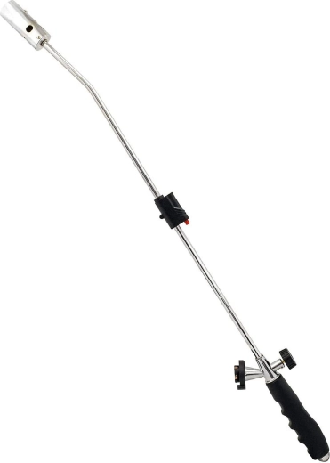 Gas weed burner with a long 80 cm tube for a gas cartridge