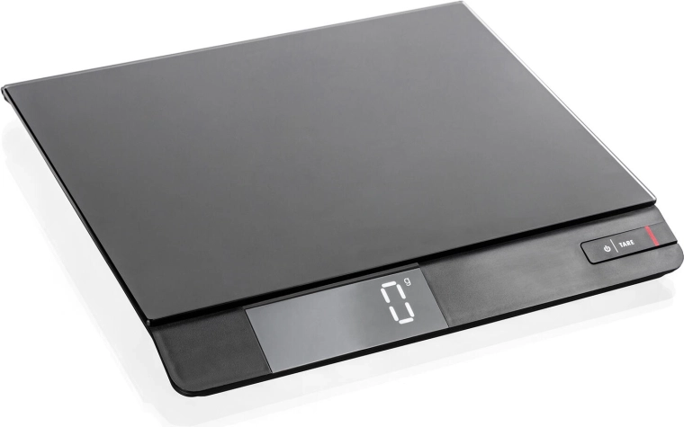 Digitaalne köögikaal 15 kg CULINARIA Black – õhuke klaasist kaal LED-ekraaniga