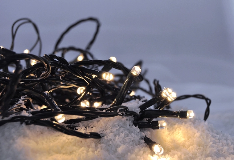 Solight LED outdoor Christmas light chain, 200 LEDs, 10 m, warm white