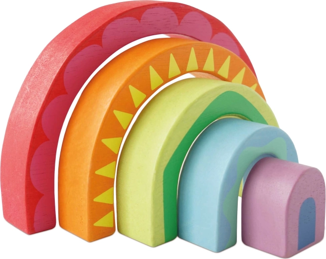 Puidust kokkupandavad vikerkaarekaared Montessori Le Toy Van