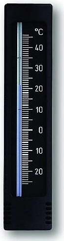 Välis- ja siseruumide seinatermomeeter 15 cm, must