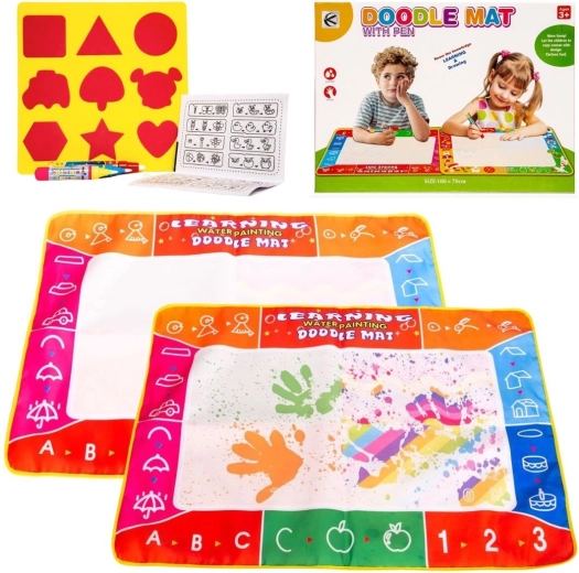 Educational water drawing and painting mat with water markers 100 × 70 cm - 1 piece