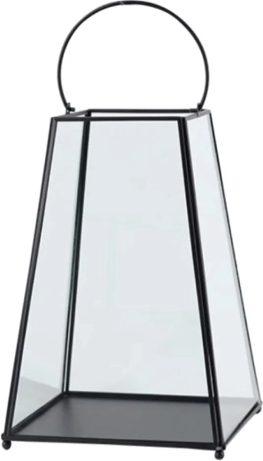 Minimalistlik metallist koonuslatern 21 × 21 × 31,5 cm