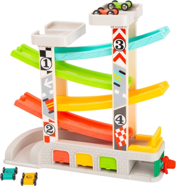 Võidusõidurada koos parkla ja garaažidega