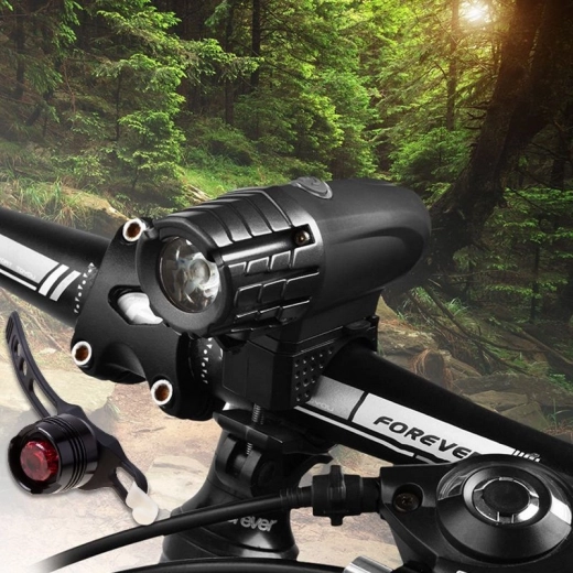 USB-laetav rattavalgusti + punane tagumine lamp