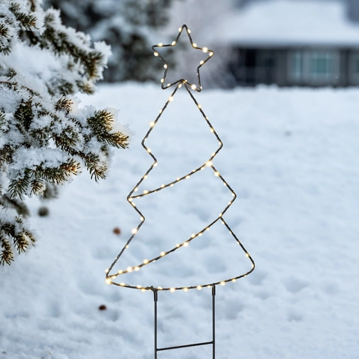Solight LED outdoor Christmas decoration tree 68 cm with timer