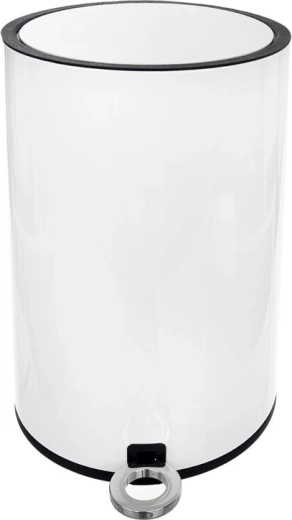 Pedaaliga prügikast white 3 l metall/plast