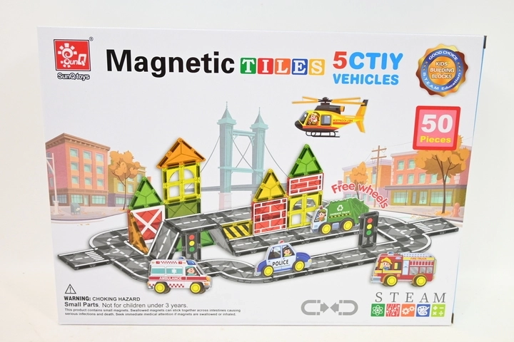 Magnetiline ehituskomplekt Klocki magnetyczne 50 detaili