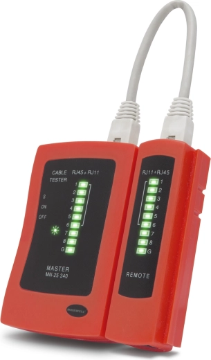 RJ11, RJ12 and RJ45 Network and Telephone Cable Tester