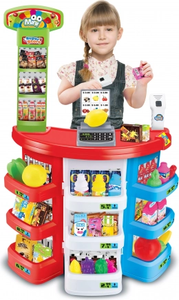 Laste supermarket kassaleti ja skanneriga 51 × 27 × 78 cm
